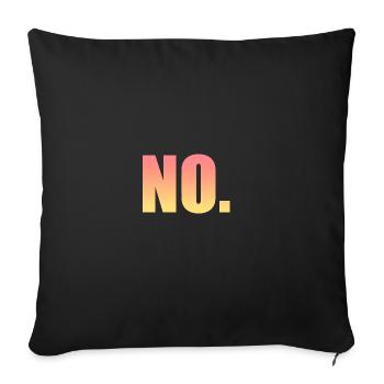 no sticker - Sofakissenbezug 45 x 45 cm - Schwarz - Vorne