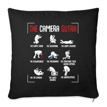 photographer - Sofa pillowcase 17,3'' x 17,3'' (45 x 45 cm) - black - Front