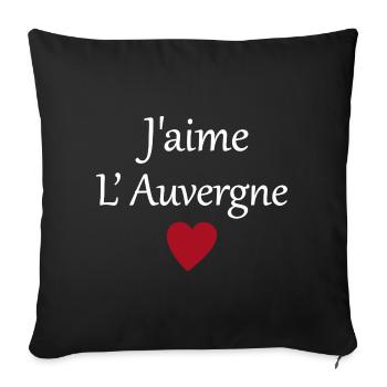 J'aime l'auvergne - Housse de coussin décorative 45 x 45 cm - noir - Devant