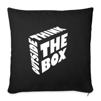 Sortez des sentiers battus - Housse de coussin décorative 45 x 45 cm - noir - Devant