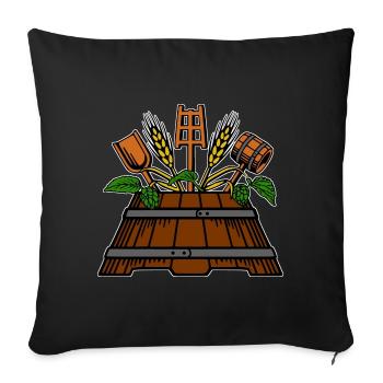 Brewer logo - Sofa pillowcase 17,3'' x 17,3'' (45 x 45 cm) - black - Front
