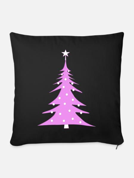 Weihnachtsbaum - Sofakissenbezug 45 x 45 cm - Schwarz
