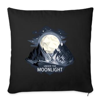 Unter dem Mondlicht - Sofakissenbezug 45 x 45 cm - Schwarz - Vorne