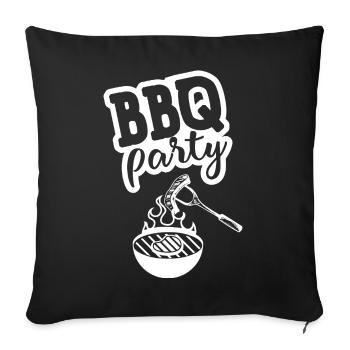 BBQ PARTY Kitchen Apron - Sofa pillowcase 17,3'' x 17,3'' (45 x 45 cm) - black - Front