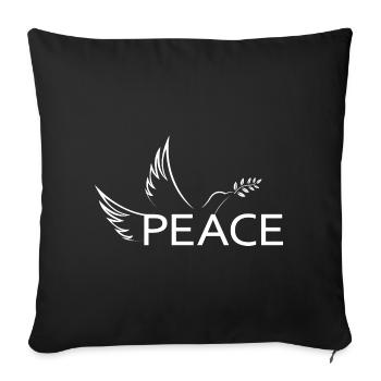 Peace Peace Dove of Peace Demo Protest Freedom - Sofa pillowcase 17,3'' x 17,3'' (45 x 45 cm) - black - Front