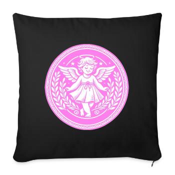 Guardian Angel Logo - Sofa pillowcase 17,3'' x 17,3'' (45 x 45 cm) - black - Front