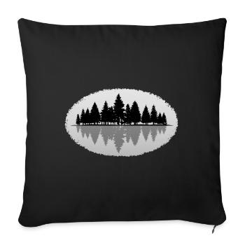 Forêt forêt - Housse de coussin décorative 45 x 45 cm - noir - Devant
