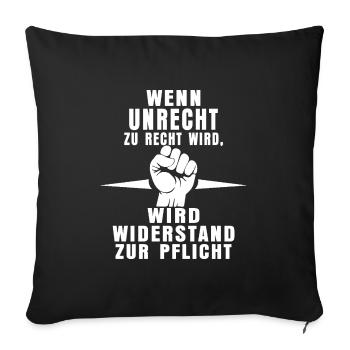 Duty to Rebellion - Sofa pillowcase 17,3'' x 17,3'' (45 x 45 cm) - black - Front
