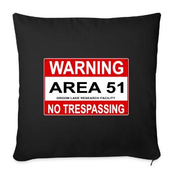 AREA 51 Shield - Sofa pillowcase 17,3'' x 17,3'' (45 x 45 cm) - black - Front