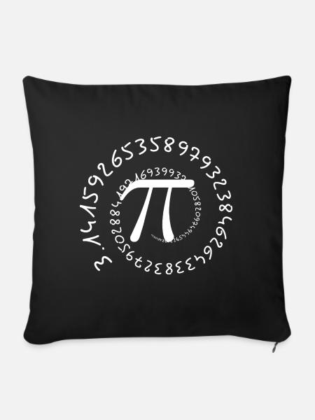Pi - Mathematik - Sofakissenbezug 45 x 45 cm - Schwarz