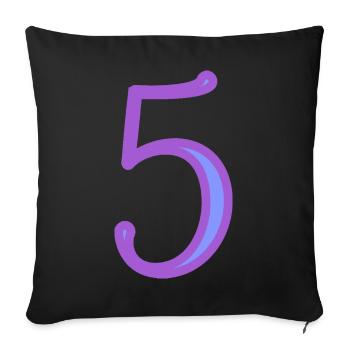 5. FIVE - Sofa pillowcase 17,3'' x 17,3'' (45 x 45 cm) - black - Front