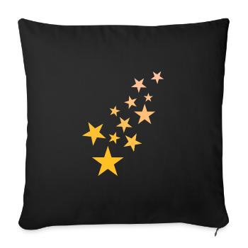Stern Sternchen Muster Sternenhimmel - Sofakissenbezug 45 x 45 cm - Schwarz - Vorne