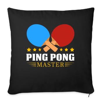 Table tennis - Sofa pillowcase 17,3'' x 17,3'' (45 x 45 cm) - black - Front