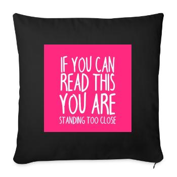 Masque facial disant drôle - dictons drôles - Housse de coussin décorative 45 x 45 cm - noir - Devant