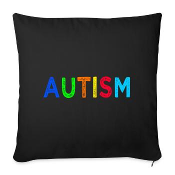 Regenbogen-Autismus: Eine Botschaft der Hoffnung - Sofakissenbezug 45 x 45 cm - Schwarz - Vorne