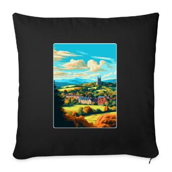 Great Malvern England Uk Reise Poster Souvenir - Sofakissenbezug 45 x 45 cm - Schwarz - Vorne