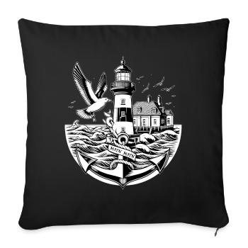 Coastal landscape Moin Moin - Sofa pillowcase 17,3'' x 17,3'' (45 x 45 cm) - black - Front