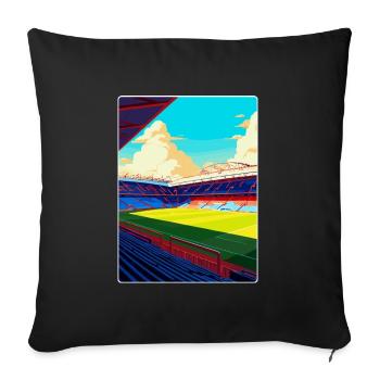 Affiche de voyage souvenir du stade de Selhurst Park WPA - Housse de coussin décorative 45 x 45 cm - noir - Devant