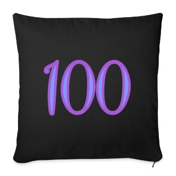 100 - Housse de coussin décorative 45 x 45 cm - noir - Devant