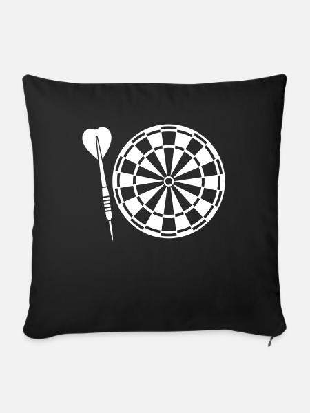 Dart playerDarter Dart Darten - Sofakissenbezug 45 x 45 cm - Schwarz
