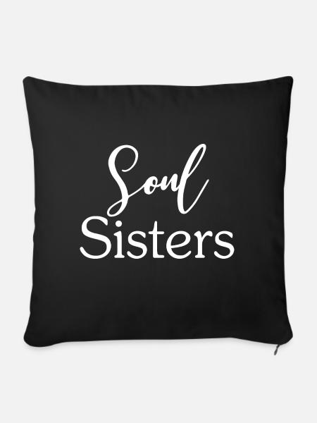 Soul Sisters - Sofakissenbezug 45 x 45 cm - Schwarz