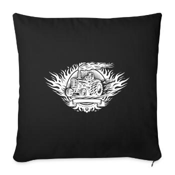 Tractor Pulling Logo - Sofa pillowcase 17,3'' x 17,3'' (45 x 45 cm) - black - Front