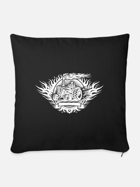 Tractor Pulling Logo - Sofakissenbezug 45 x 45 cm - Schwarz