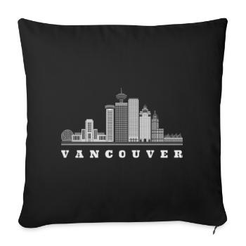 Vancouver Skyline Canada - Sofa pillowcase 17,3'' x 17,3'' (45 x 45 cm) - black - Front