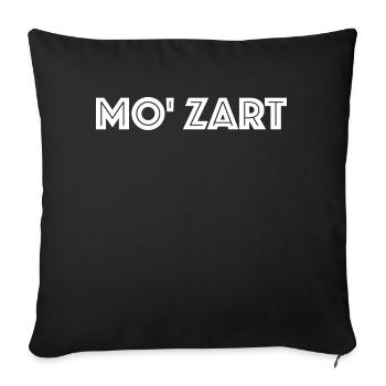 Mozart Wolfgang Amadeus - Sofa pillowcase 17,3'' x 17,3'' (45 x 45 cm) - black - Front