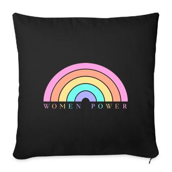 Le pouvoir des femmes - Housse de coussin décorative 45 x 45 cm - noir - Devant