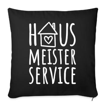Hausmeister Service - Hausmeisterservice - Sofakissenbezug 45 x 45 cm - Schwarz - Vorne