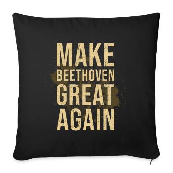 Beethoven - Sofa pillowcase 17,3'' x 17,3'' (45 x 45 cm) - black - Front