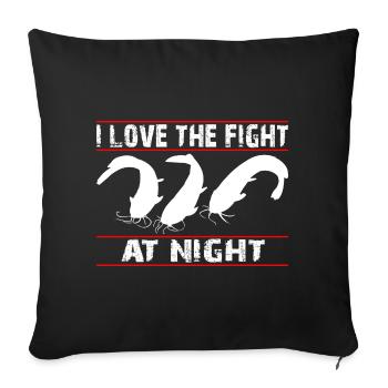 I poisson-chat - pêcheur de poisson-chat - Housse de coussin décorative 45 x 45 cm - noir - Devant