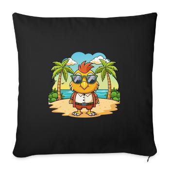 Lunettes de soleil Hawk Funny Cartoon Summer Beach - Housse de coussin décorative 45 x 45 cm - noir - Devant