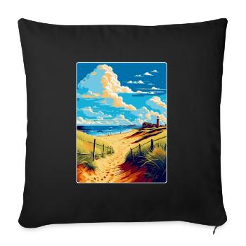 Suffolk Küste Vintage Reise Poster Souvenir WPA - Sofakissenbezug 45 x 45 cm - Schwarz - Vorne