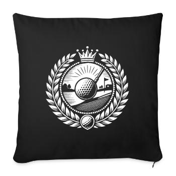 Golf Sport Logo - Sofakissenbezug 45 x 45 cm - Schwarz - Vorne