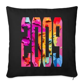 BUNT 17TH BIRTHDAY 2009 - Sofa pillowcase 17,3'' x 17,3'' (45 x 45 cm) - black - Front