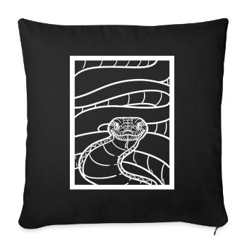 Majestätische Python Schlangenhalter - Sofakissenbezug 45 x 45 cm - Schwarz - Vorne