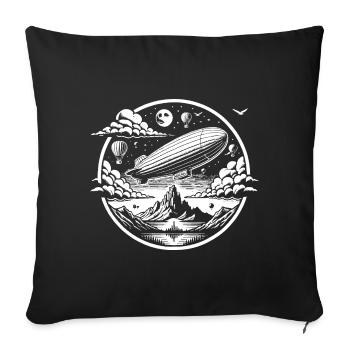 Airship Logo - Sofa pillowcase 17,3'' x 17,3'' (45 x 45 cm) - black - Front