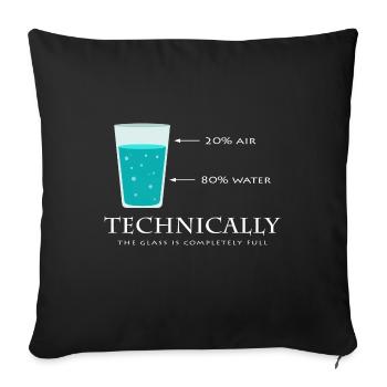 science - Sofa pillowcase 17,3'' x 17,3'' (45 x 45 cm) - black - Front