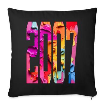 BUNT 19TH BIRTHDAY 2007 - Sofa pillowcase 17,3'' x 17,3'' (45 x 45 cm) - black - Front