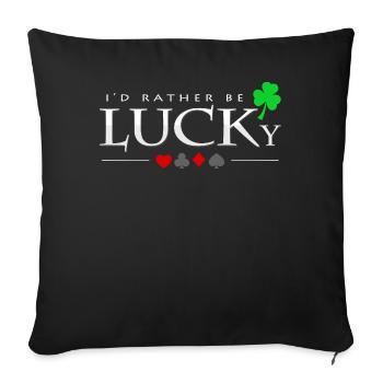 poker - Sofa pillowcase 17,3'' x 17,3'' (45 x 45 cm) - black - Front