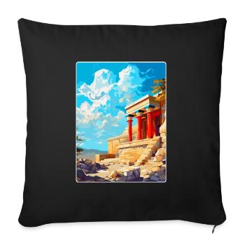 Knossos Palast Griechenland Vintage Reiseplakat WPA - Sofakissenbezug 45 x 45 cm - Schwarz - Vorne