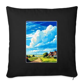 New Romney England Uk Vintage Travel Poster WPA - Sofa pillowcase 17,3'' x 17,3'' (45 x 45 cm) - black - Front