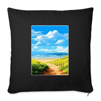 Northumberland Vintage Travel Poster Souvenir WPA - Sofa pillowcase 17,3'' x 17,3'' (45 x 45 cm) - black - Front