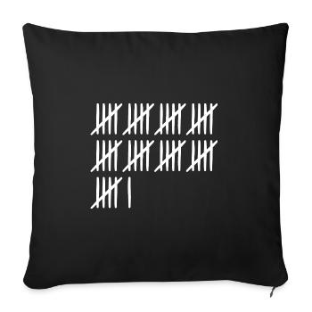 46 anniversaire 46 ans - Housse de coussin décorative 45 x 45 cm - noir - Devant