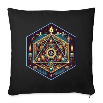 Orgone Energy Logo - Housse de coussin décorative 45 x 45 cm - noir - Devant