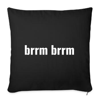 brrm brrm - Sofa pillowcase 17,3'' x 17,3'' (45 x 45 cm) - black - Front