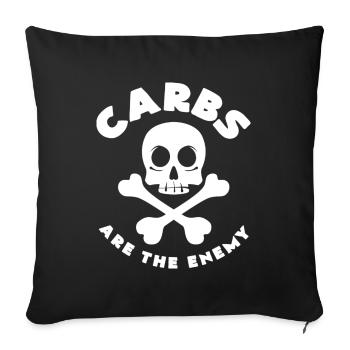 céto - Housse de coussin décorative 45 x 45 cm - noir - Devant