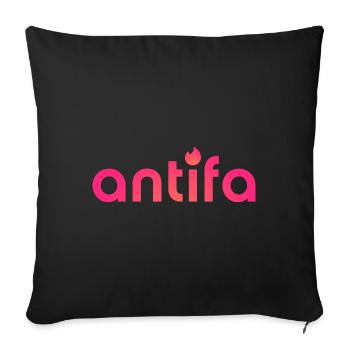 Antifa - It's a match! - Sofa pillowcase 17,3'' x 17,3'' (45 x 45 cm) - black - Front